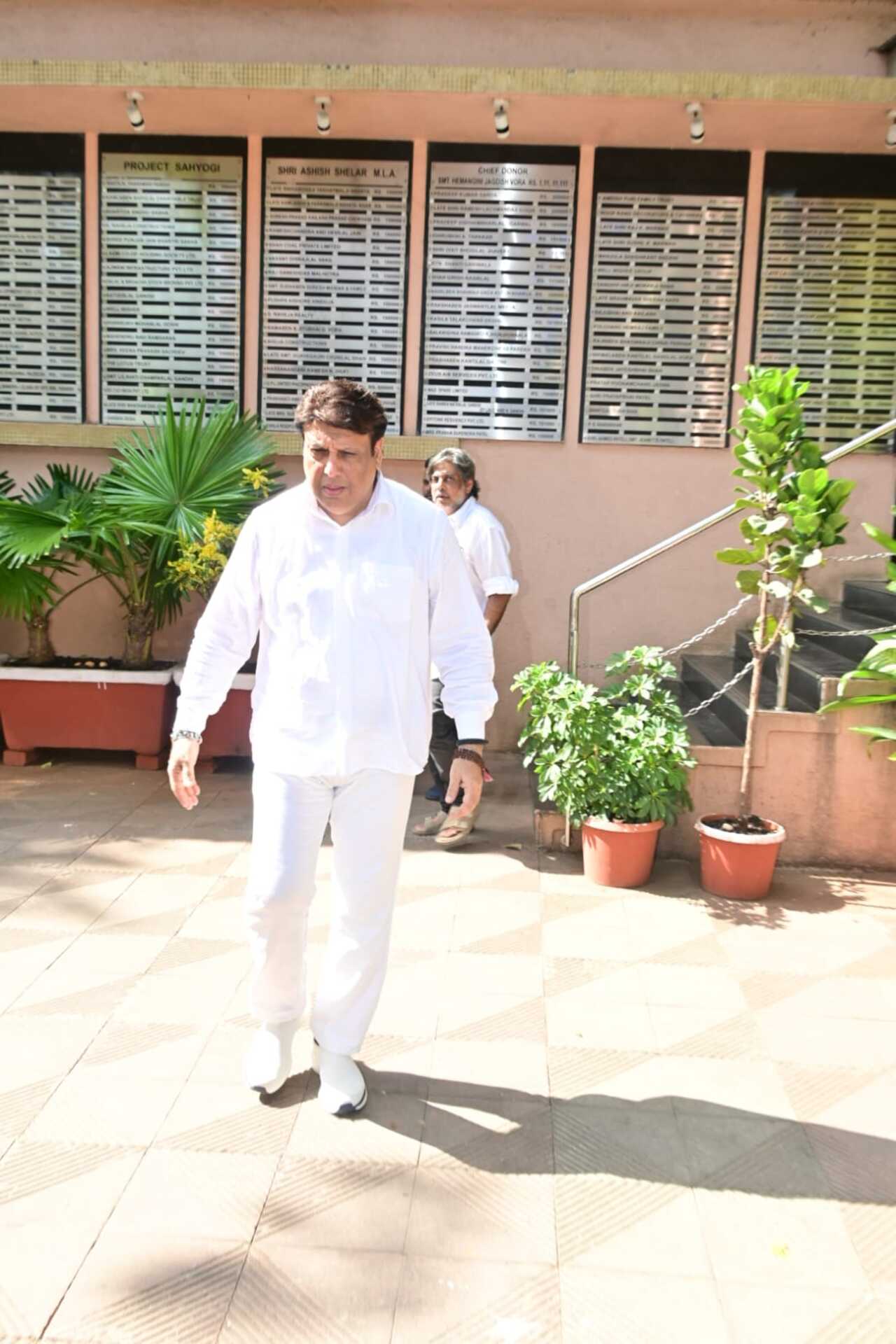 Actor Govinda also attended the last rites of Pahlaj Nihalani in the city.